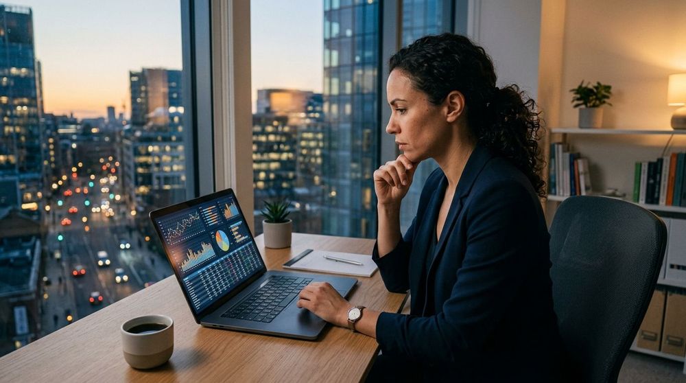 A founder looking at a digital dashboard of private company share valuations and liquidity options.